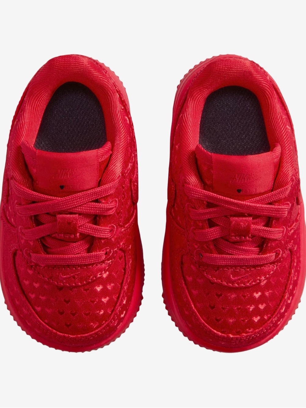 Nike Air Force 1 VDay Solid Red With Hearts - Picture 4 of 4